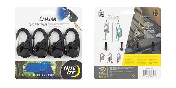 Крепление Nite Ize CamJam Cord Tightener 4 Pack Plastic - Фото 2 большая
