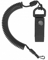 Страховочный тренчик Cord с креплением на ремень и карабином Black