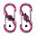 Карабин для адресника Nite Ize S-Biner® TagLock® Aluminum Pink - Фото 2 малая