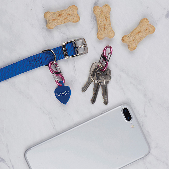 Карабин для адресника Nite Ize S-Biner® TagLock® Aluminum Pink - Фото 3 большая