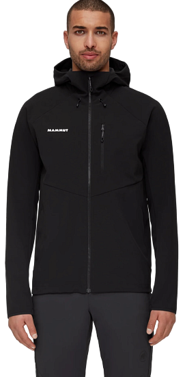 Куртка мужская Mammut Ultimate Comfort SO Hooded Black - Фото 6 большая