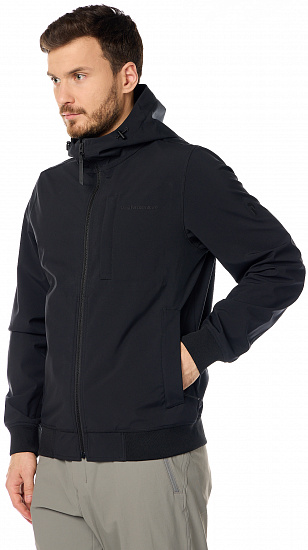 Куртка мужская Peak Performance Softshell Hoody Black - Фото 2 большая