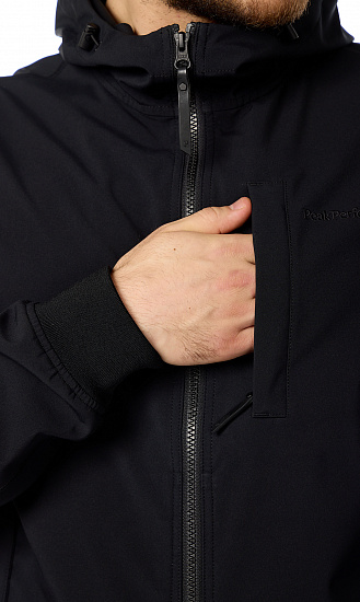Куртка мужская Peak Performance Softshell Hoody Black - Фото 4 большая