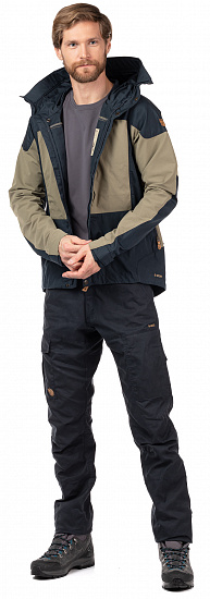 Куртка мужская Fjallraven Keb Dark Navy-Light Olive - Фото 3 большая