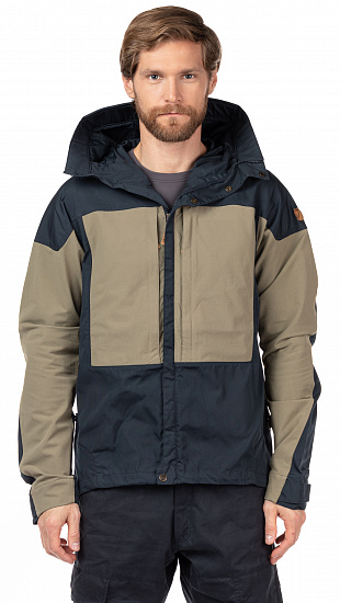 Куртка мужская Fjallraven Keb Dark Navy-Light Olive - Фото 4 большая