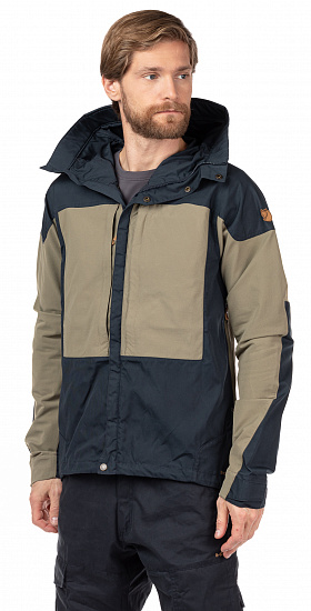 Куртка мужская Fjallraven Keb Dark Navy-Light Olive - Фото 5 большая