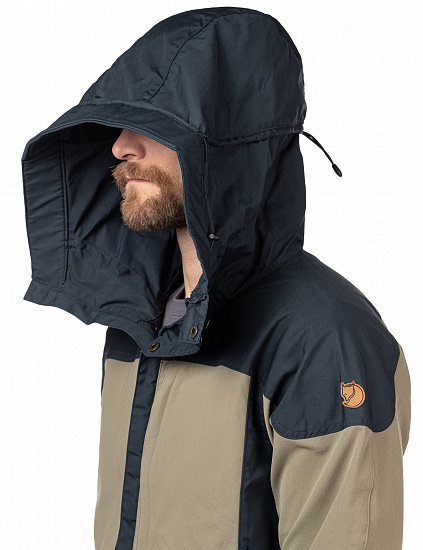 Куртка мужская Fjallraven Keb Dark Navy-Light Olive - Фото 7 большая