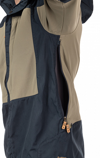Куртка мужская Fjallraven Keb Dark Navy-Light Olive - Фото 10 большая