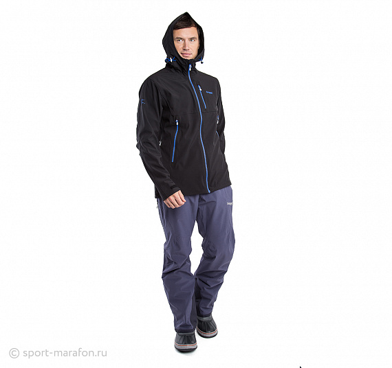 Куртка мужская Bergans Stegaros Black/BrCobalt/Alum - Фото 8 большая
