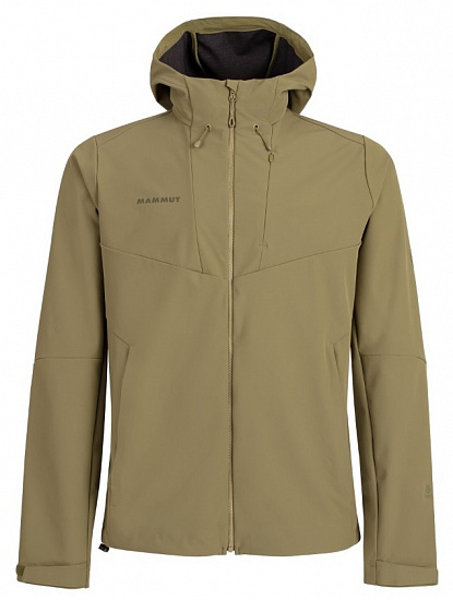 Куртка мужская Mammut Sapuen SO Hooded Olive - Фото 1 большая
