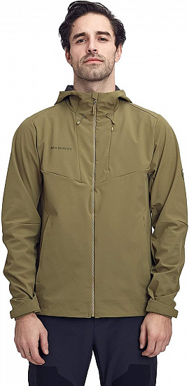 Куртка мужская Mammut Sapuen SO Hooded Olive - Фото 3 большая