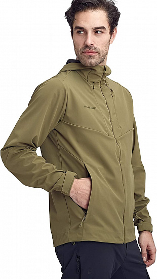 Куртка мужская Mammut Sapuen SO Hooded Olive - Фото 5 большая