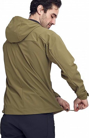 Куртка мужская Mammut Sapuen SO Hooded Olive - Фото 6 большая