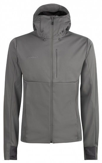 Куртка мужская Mammut Ultimate V SO Hooded Titanium/Phantom Melange - Фото 1 большая