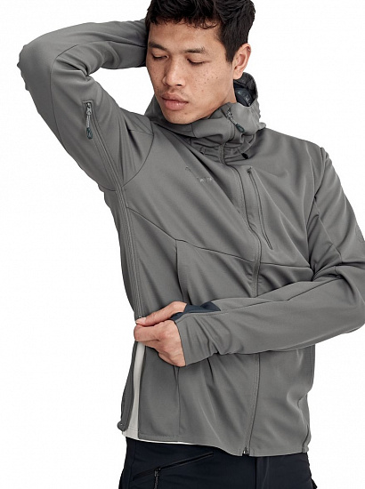Куртка мужская Mammut Ultimate V SO Hooded Titanium/Phantom Melange - Фото 7 большая