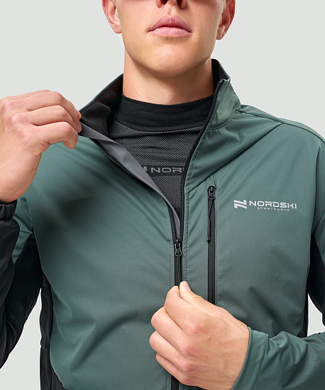 Куртка мужская Nordski Pro Tour Dark Mint/Black - Фото 3 большая