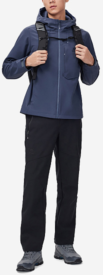 Куртка мужская Kailas Softshell KG2349105 Midnight Blue - Фото 3 большая