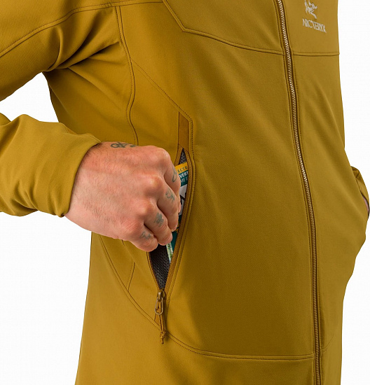 Куртка мужская Arcteryx Gamma LT Hoody Yukon - Фото 5 большая