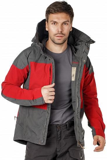 Куртка мужская Fjallraven Keb Stone Grey-Lava - Фото 2 большая
