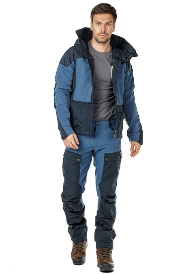 Куртка мужская Fjallraven Keb Dark Navy/Uncle Blue - Фото 2 большая