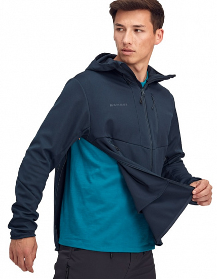 Куртка мужская Mammut Ultimate Vi So Hooded Marine - Фото 3 большая