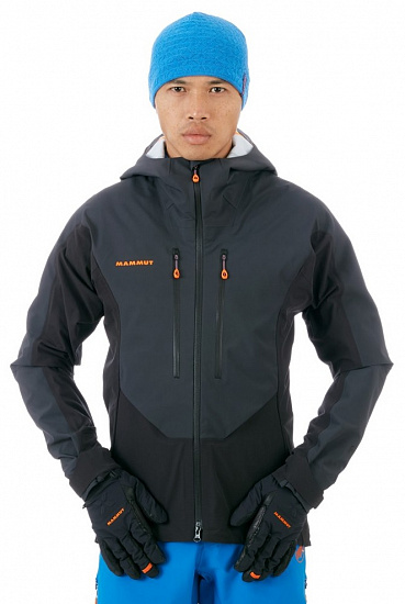 Куртка мужская Mammut Eisfeld Guide SO Hooded Black - Фото 2 большая