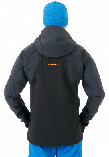 Куртка мужская Mammut Eisfeld Guide SO Hooded Black - Фото 3 большая