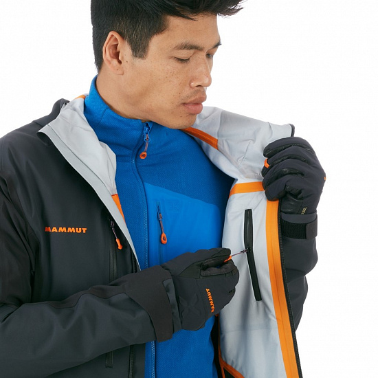 Куртка мужская Mammut Eisfeld Guide SO Hooded Black - Фото 4 большая