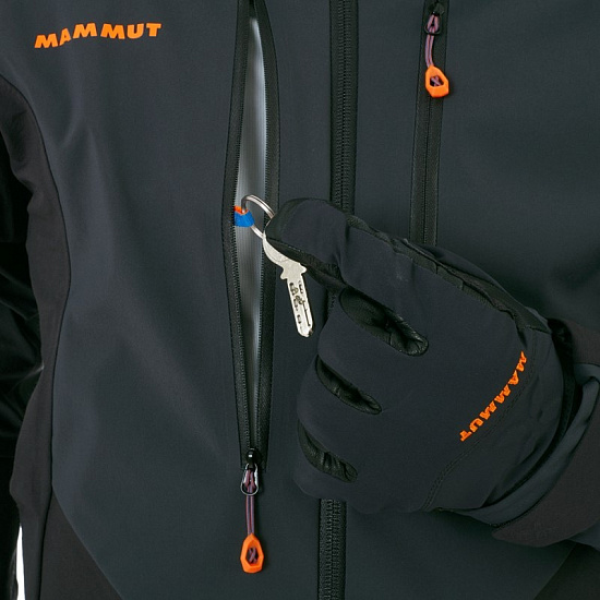Куртка мужская Mammut Eisfeld Guide SO Hooded Black - Фото 7 большая