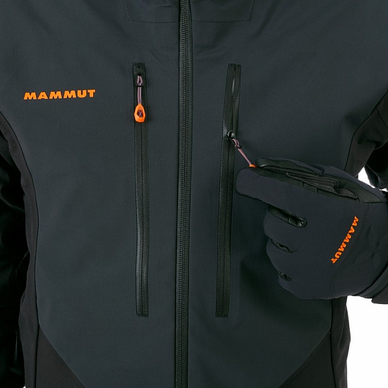 Куртка мужская Mammut Eisfeld Guide SO Hooded Black - Фото 9 большая