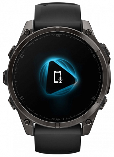 Часы Garmin Fenix 8 51мм Amoled Sapphire Carbon Gray DLC Titanium with Black/Pebble Gray Silicone - Фото 4 большая