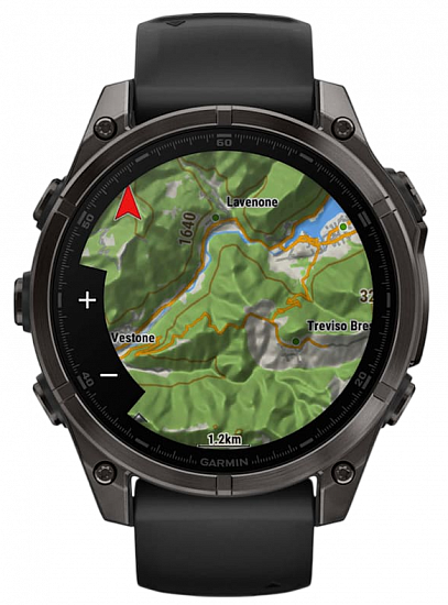 Часы Garmin Fenix 8 51мм Amoled Sapphire Carbon Gray DLC Titanium with Black/Pebble Gray Silicone - Фото 6 большая