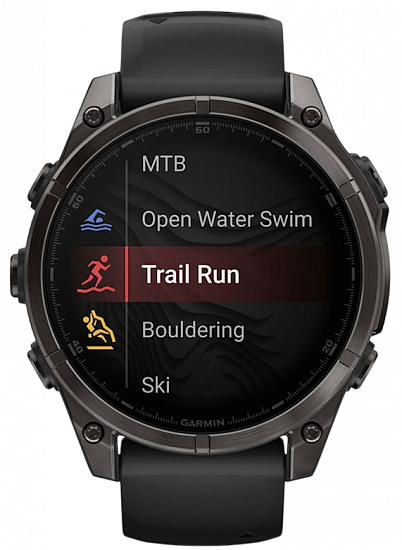 Часы Garmin Fenix 8 51мм Amoled Sapphire Carbon Gray DLC Titanium with Black/Pebble Gray Silicone - Фото 7 большая