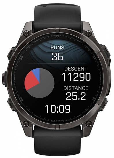 Часы Garmin Fenix 8 51мм Amoled Sapphire Carbon Gray DLC Titanium with Black/Pebble Gray Silicone - Фото 9 большая