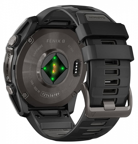 Часы Garmin Fenix 8 51мм Amoled Sapphire Carbon Gray DLC Titanium with Black/Pebble Gray Silicone - Фото 12 большая