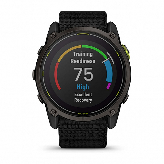 Часы Garmin Enduro 3 51мм Sappheire Solar Carbon Gray DLC Titanium with Black Ultrafit Nylon Strap - Фото 8 большая