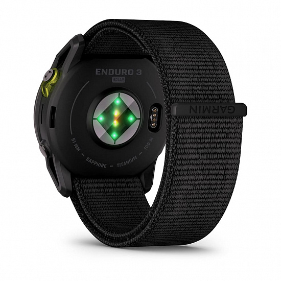 Часы Garmin Enduro 3 51мм Sappheire Solar Carbon Gray DLC Titanium with Black Ultrafit Nylon Strap - Фото 12 большая