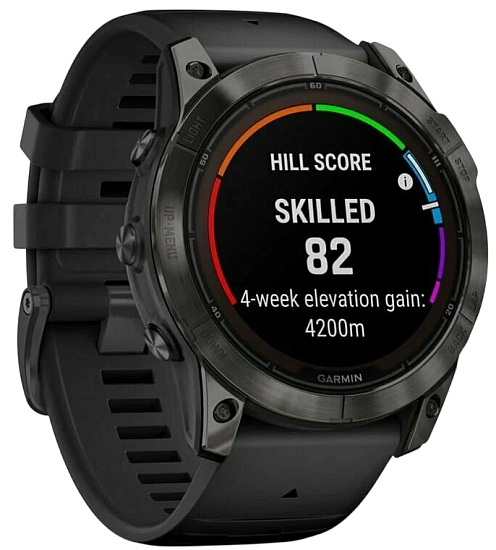 Часы Garmin Fenix 7X Pro Sapphire Solar Edition (Carbon Gray DLC Titanium Black Band) - Фото 4 большая