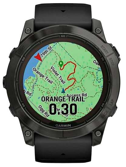 Часы Garmin Fenix 7X Pro Sapphire Solar Edition (Carbon Gray DLC Titanium Black Band) - Фото 5 большая