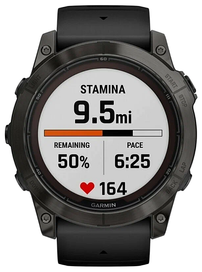 Часы Garmin Fenix 7X Pro Sapphire Solar Edition (Carbon Gray DLC Titanium Black Band) - Фото 10 большая