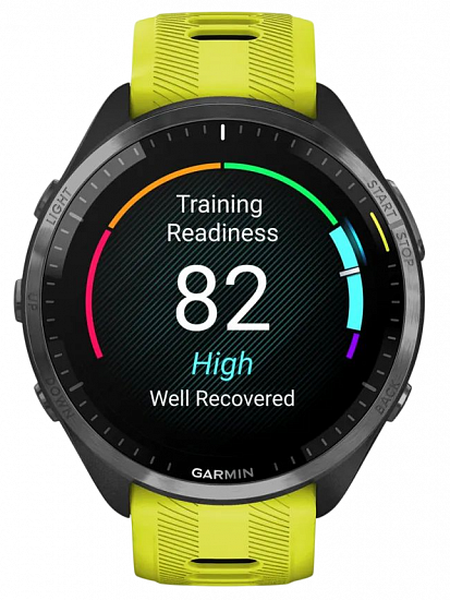 Часы Garmin Forerunner 965 (Carbon Grey DLC Titanium Bezel/Black Case and Amp Yellow/Black Silicone) - Фото 5 большая