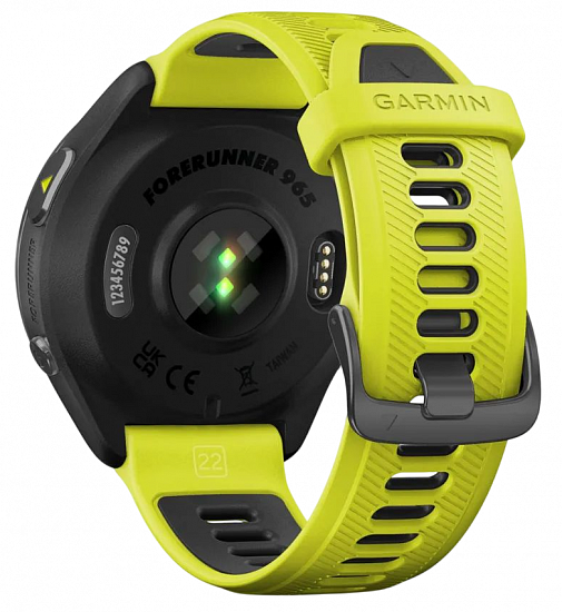 Часы Garmin Forerunner 965 (Carbon Grey DLC Titanium Bezel/Black Case and Amp Yellow/Black Silicone) - Фото 6 большая