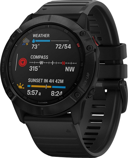 Часы Garmin Fenix 6X Pro Black - Фото 1 большая