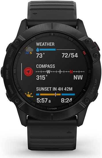Часы Garmin Fenix 6X Pro Black - Фото 6 большая