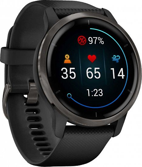 Часы Garmin Venu 2 Black+Slate - Фото 3 большая