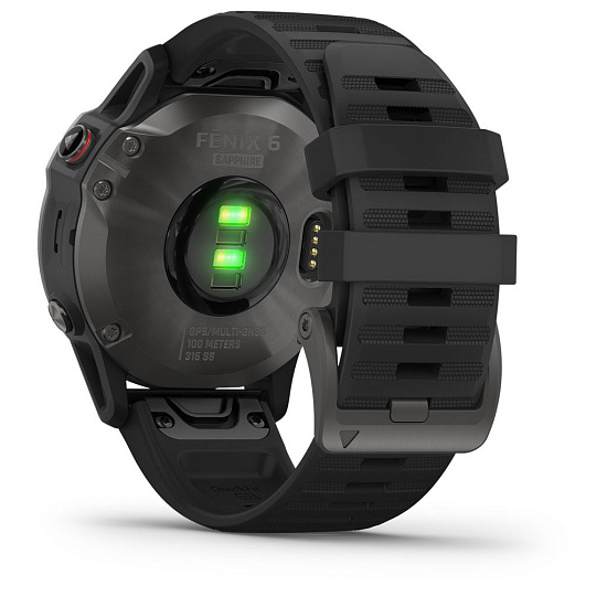 Часы Garmin Fenix 6 Sapphire Gray/Black - Фото 2 большая