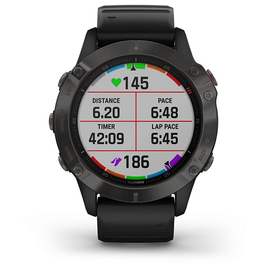 Часы Garmin Fenix 6 Sapphire Gray/Black - Фото 5 большая