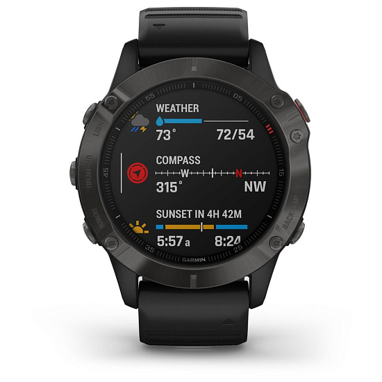 Часы Garmin Fenix 6 Sapphire Gray/Black - Фото 7 большая