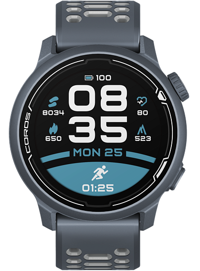 Часы Coros Pace 2 Premium GPS Blue Steel w/Silicone Band - Фото 2 большая