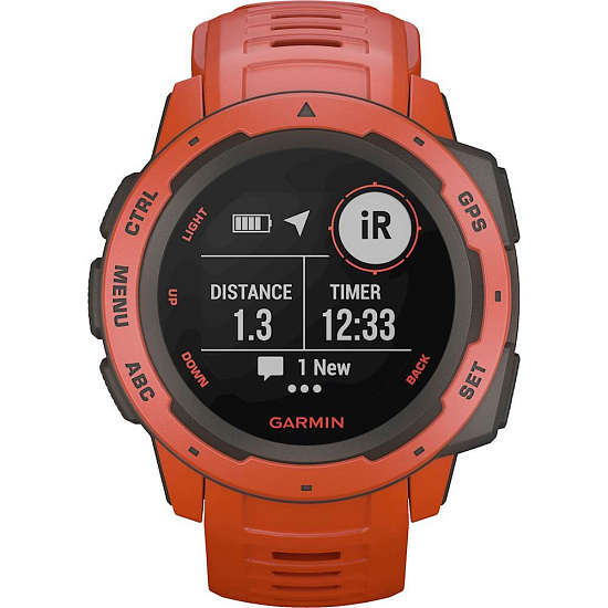 Часы Garmin Instinct Flame Red - Фото 7 большая